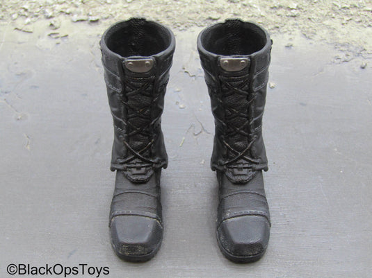 GI Joe - Firefly - Black 2-Part Combat Boots (Peg Type)