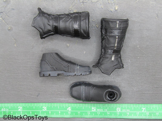 GI Joe - Firefly - Black 2-Part Combat Boots (Peg Type)