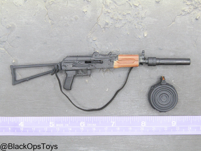 Load image into Gallery viewer, AKS-74U w/Folding Stock, Suppressor, &amp; Drum Magazine
