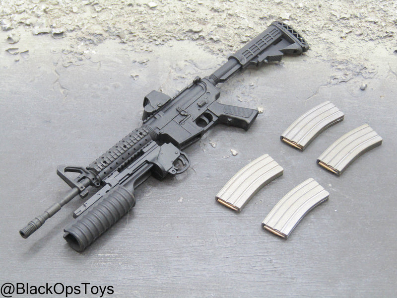 Load image into Gallery viewer, Black M4 Rifle w/Grenade Launcher

