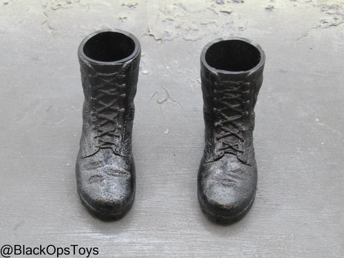 Black Molded Combat Boots (Foot Type)