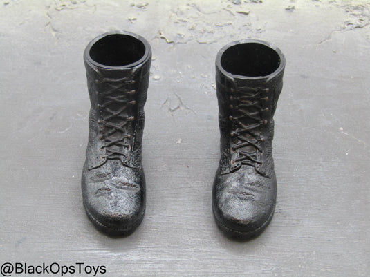 Black Molded Combat Boots (Foot Type)