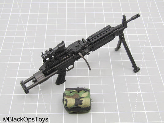 M249 SAW Light Machine Gun w/Ammo Pouch, & Scope