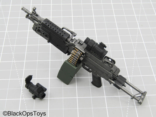 M249 SAW Rifle w/Ammo Box, & Scope Set