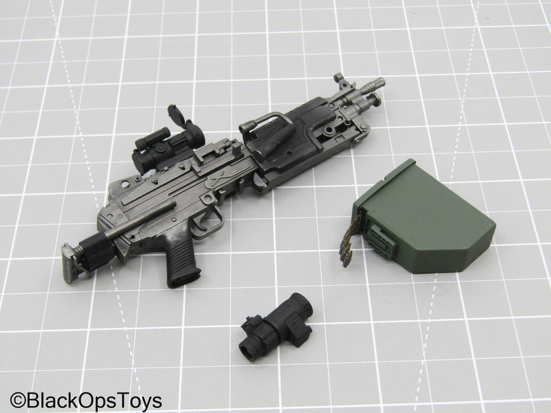 Load image into Gallery viewer, M249 SAW Rifle w/Ammo Box, &amp; Scope Set

