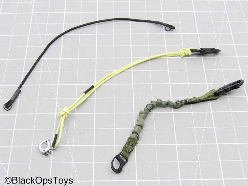 Load image into Gallery viewer, Yellow Bungee w/Carabiner, Black Bungee, &amp; Retention Lanyard
