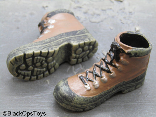 2nd Infantry Gunner - Brown Weathered Boots (Peg Type)