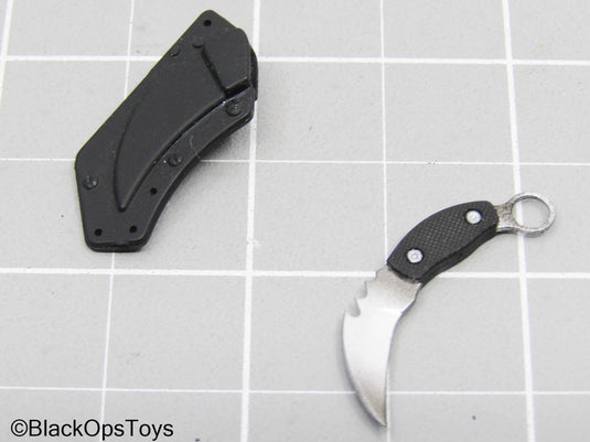 Black Karambit Knife w/Sheath