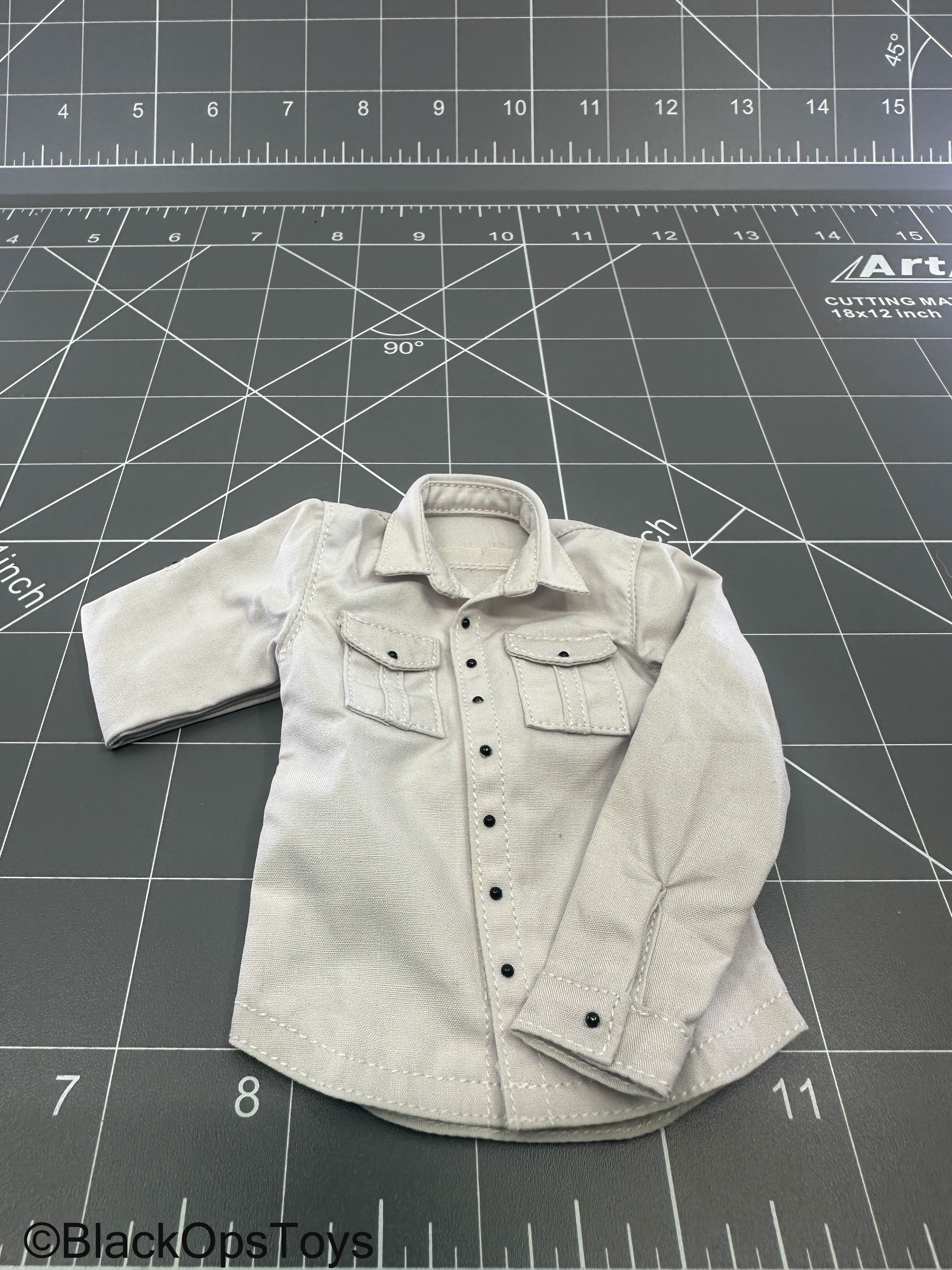 SMU - Coalition Forces - White Long Sleeve Button Up Shirt – BlackOpsToys