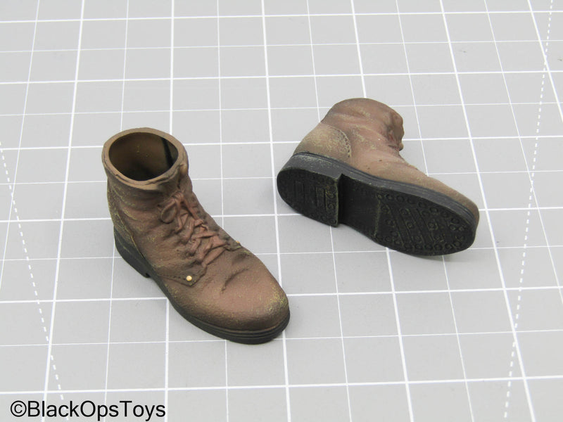 Load image into Gallery viewer, Brown Work Boots (Foot Type)
