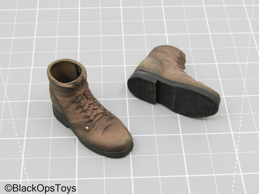 Brown Work Boots (Foot Type)