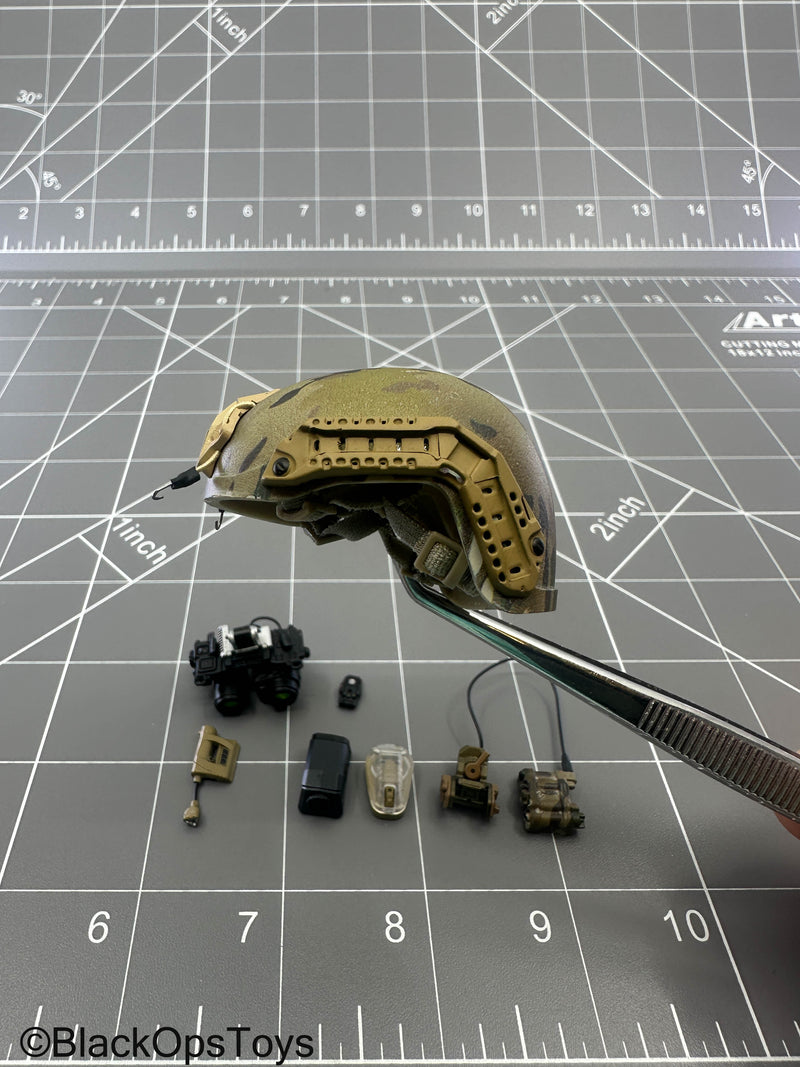 Load image into Gallery viewer, SMU - Coalition Forces - Multicam Helmet w/NVG Set

