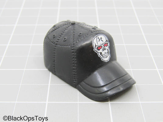 Black Plastic Skull Baseball Cap