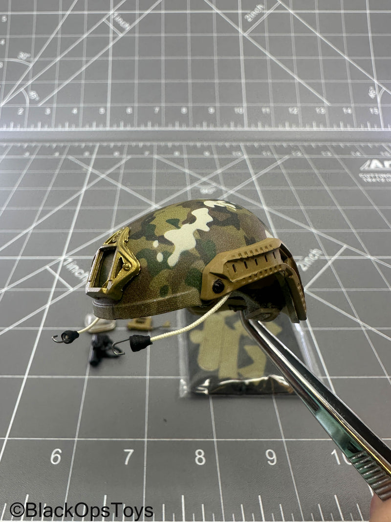 Load image into Gallery viewer, SMU - Coalition Forces - Multicam Helmet w/NVG Set
