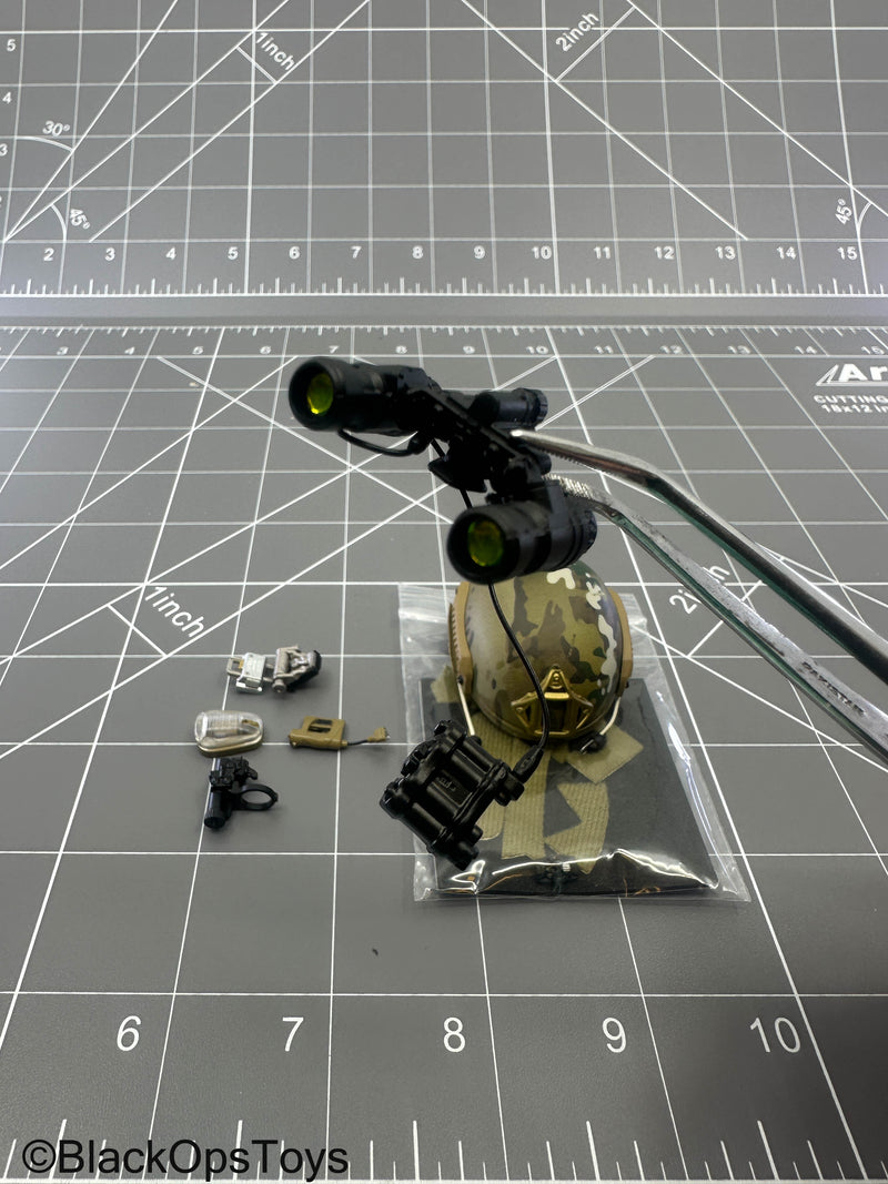 Load image into Gallery viewer, SMU - Coalition Forces - Multicam Helmet w/NVG Set

