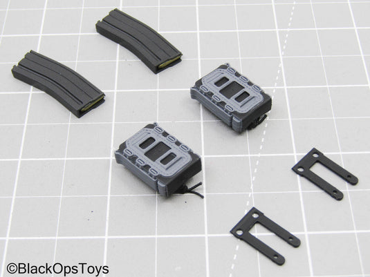 5.56 Mag Set w/Grey Mag Pouches