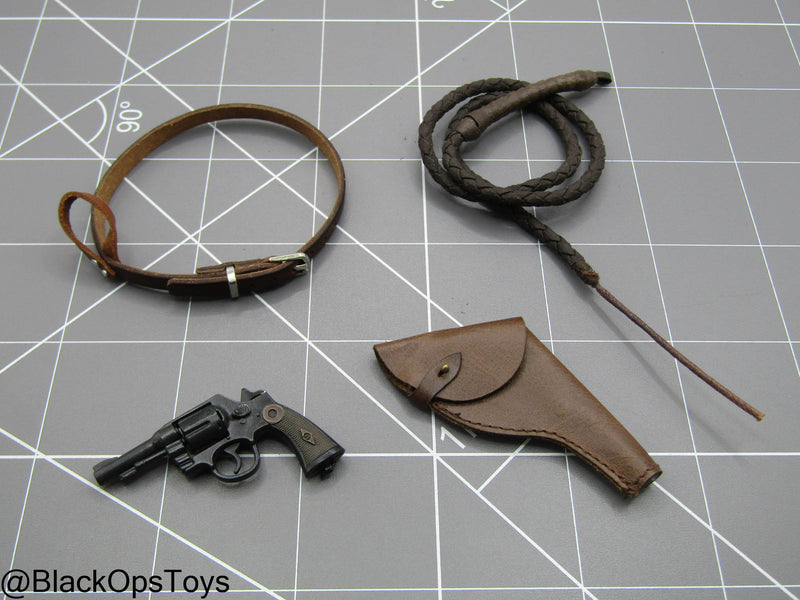 Load image into Gallery viewer, Indiana Jones - Custom Revolver w/Holster &amp; Bull Whip
