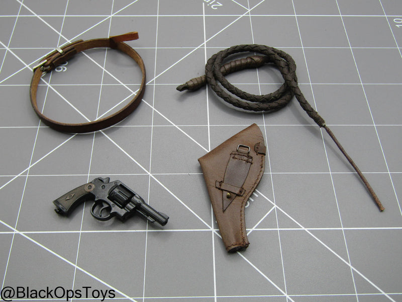 Load image into Gallery viewer, Indiana Jones - Custom Revolver w/Holster &amp; Bull Whip
