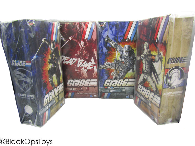 Load image into Gallery viewer, GI Joe - Snake Eyes, Storm Shadow &amp; Exclusives 4-Pack - MINT IN BOX
