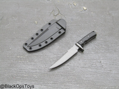 SMU - Coalition Forces - Black Combat Knife w/Sheath