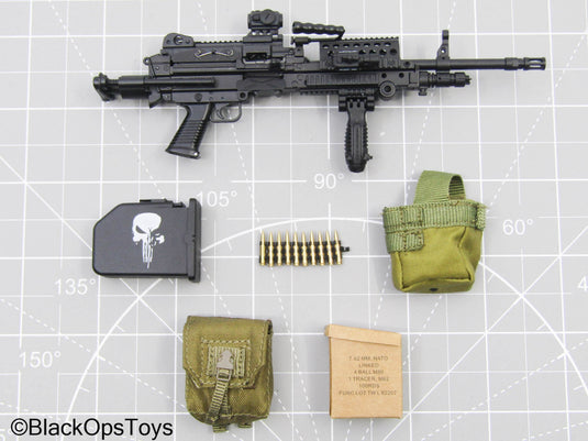 M249 SAW LMG w/Pouch Set, 5.56 Ammo Belt, & Boxes (Easy & Simple)