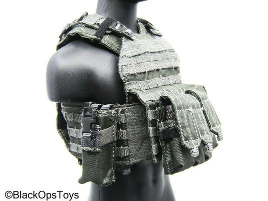 Grey Plate Carrier Vest w/Pouch Set