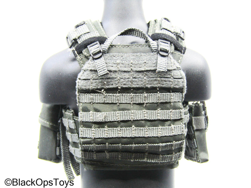 Load image into Gallery viewer, Grey Plate Carrier Vest w/Pouch Set
