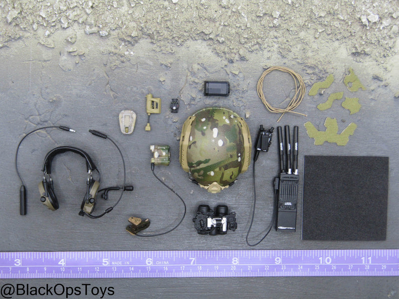 Load image into Gallery viewer, SMU - Coalition Forces - Multicam FAST Helmet &amp; Radio Set
