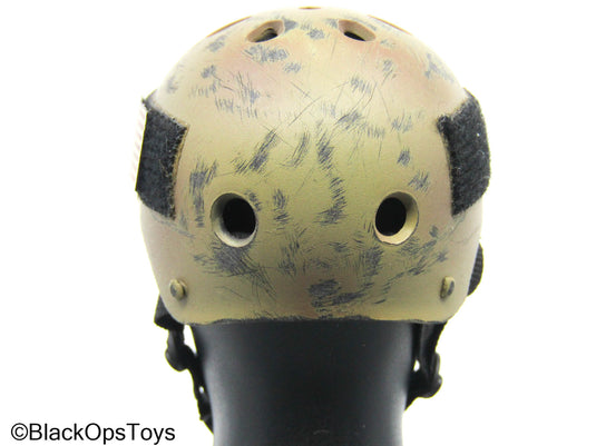 Tan Tactical Helmet w/US Flag Patch (DAM Toys)