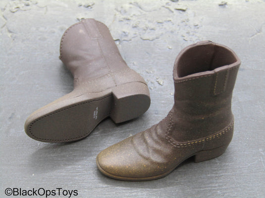 Back To The Future - Cowboy Marty Mcfly - Brown Cowboy Boots (Peg Type)