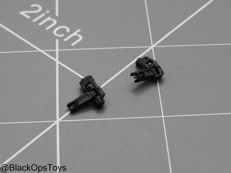 Load image into Gallery viewer, IDF Navy SFU - Black Flip Up Canted Iron Sights
