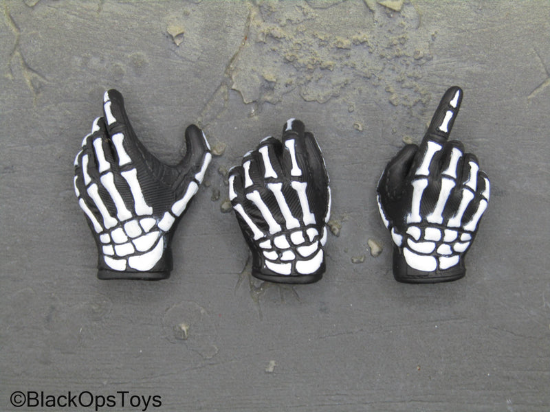 Load image into Gallery viewer, Bravo 0-7 Kill Or Capture - Black Male Gloved Hand Set w/Skeleton Design

