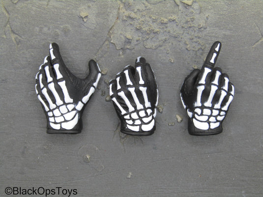 Bravo 0-7 Kill Or Capture - Black Male Gloved Hand Set w/Skeleton Design