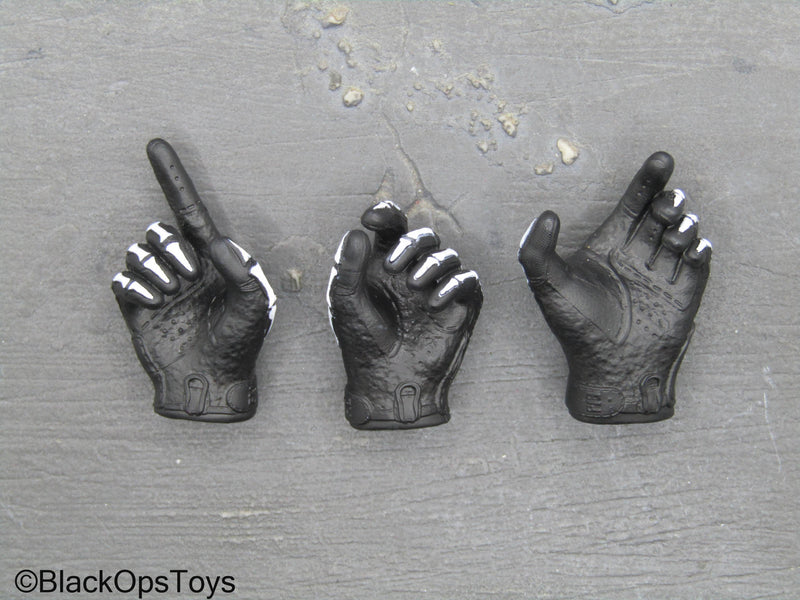 Load image into Gallery viewer, Bravo 0-7 Kill Or Capture - Black Male Gloved Hand Set w/Skeleton Design
