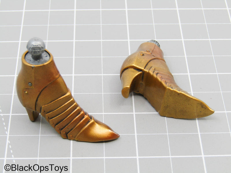 Load image into Gallery viewer, Athena Goddess Of Wisdom Gold Metal Heel Set (Coo Model) (Peg Type) (READ DESC)
