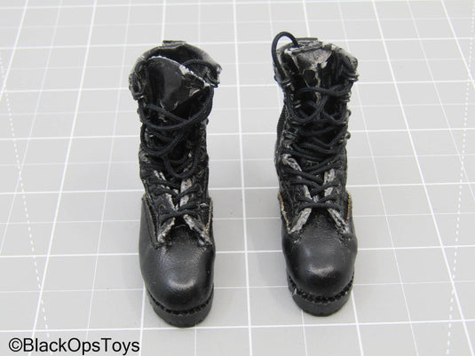 Black Tactical Combat Boots (ACE) (Foot Type) (READ DESC)