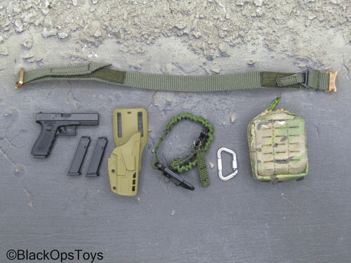 75th Ranger Regiment S - Green Belt w/9mm Pistol w/Holster