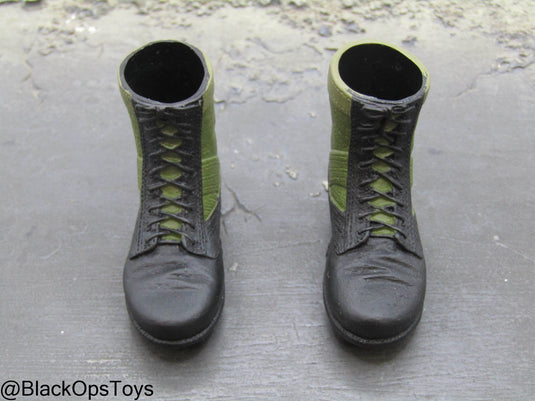 Vietnam Era Molded Jungle Boots w/Foot Sole (Foot Type)