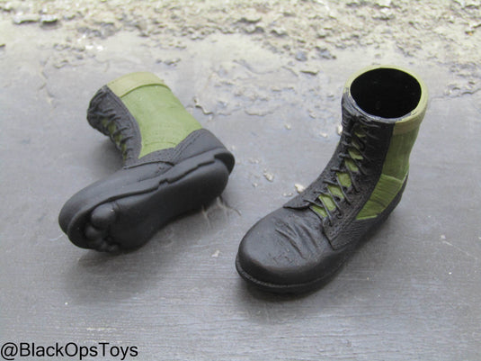 Vietnam Era Molded Jungle Boots w/Foot Sole (Foot Type)
