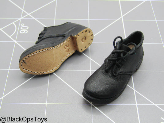 Indiana Jones - Black Leather Like Dress Shoes (Foot Type)