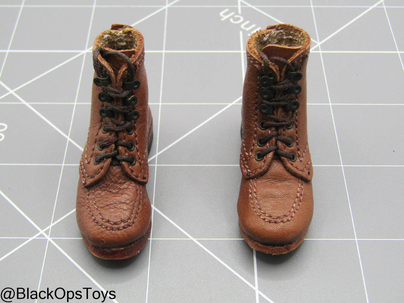 Load image into Gallery viewer, Indiana Jones - Brown Leather Combat Boots (Foot Type)
