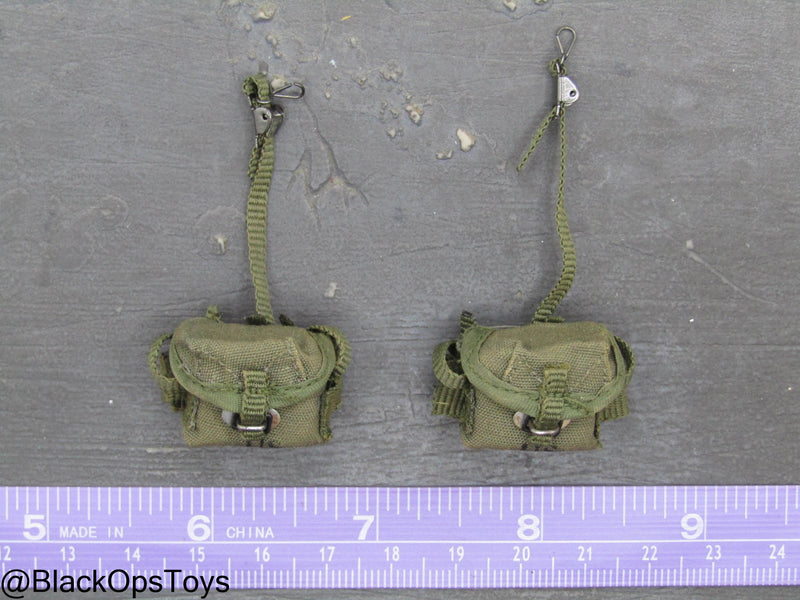 Load image into Gallery viewer, Vietnam Era OD Green Multipurpose Pouch w/Alice Clip Set (x2)

