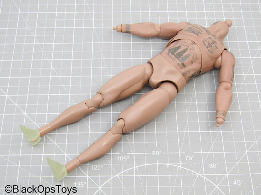 Male Base Tattoo Body w/Custom 3D Printed Feet (Hot Toys)