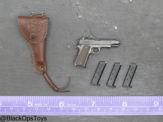 Vietnam Era 1911 Pistol w/Holster & Magazine w/Removable Bullets