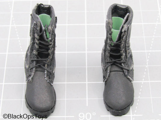 Black Combat Boots (Foot Type) (READ DESC)