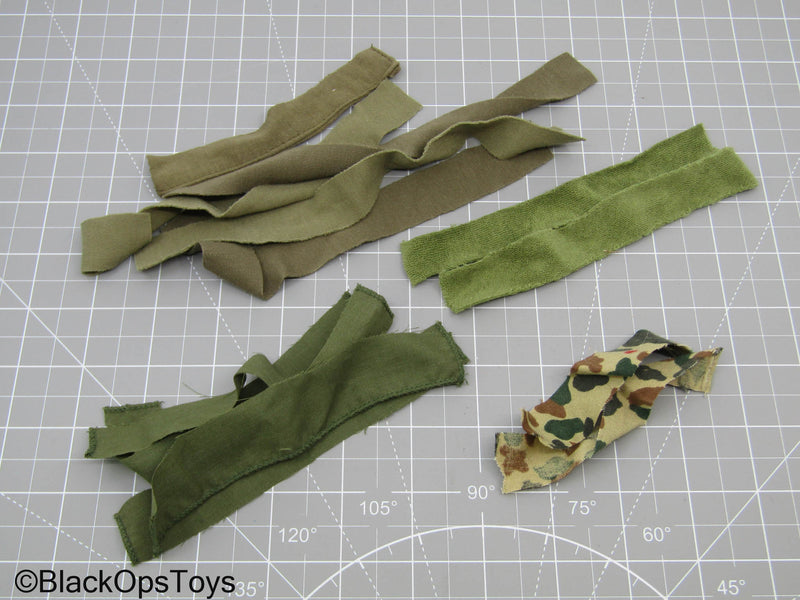 Load image into Gallery viewer, Assortment of Green Fabric Scraps
