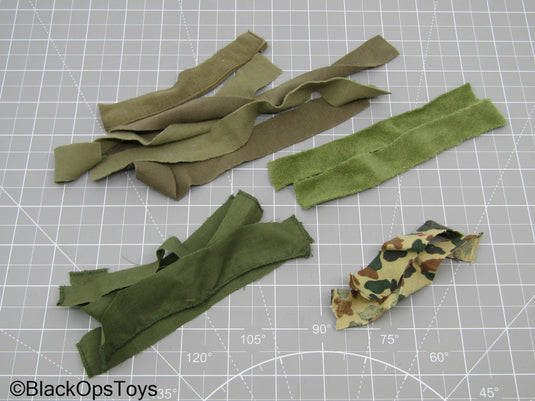 Assortment of Green Fabric Scraps