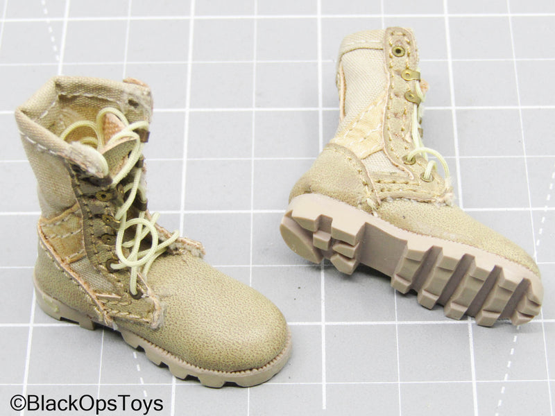 Load image into Gallery viewer, Tan Combat Boots (Foot Type)
