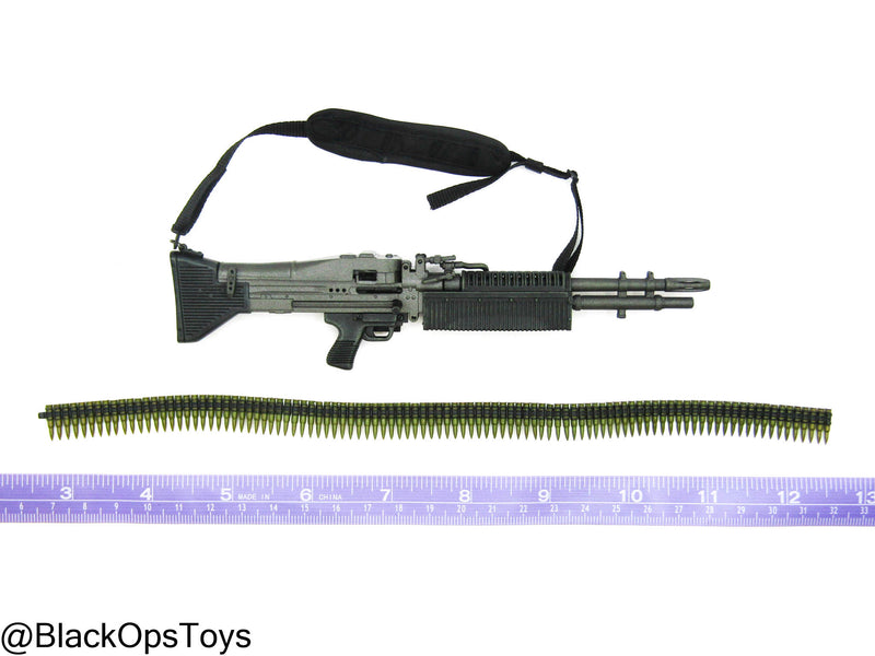 Load image into Gallery viewer, Vietnam Era M60 &quot;The Pig&quot; Light Machine Gun w/Sling &amp; Ammo Belt
