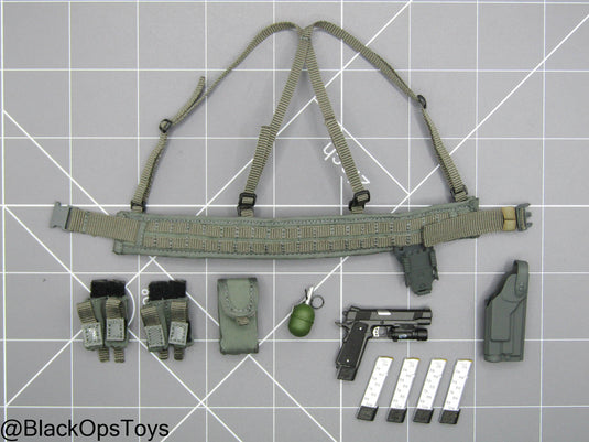Damnation - The American Agent - Grey Battle Belt Harness w/ 1911 Pistol Set
